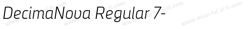 DecimaNova Regular 7字体转换